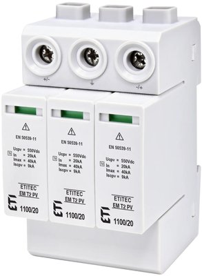 Обмежувач перенапруги ETITEC EM T2 PV 1100/20 Y (для PV систем) 2440623 фото
